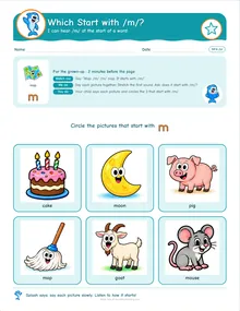 Day 2 sheet: Which Start with /m/?