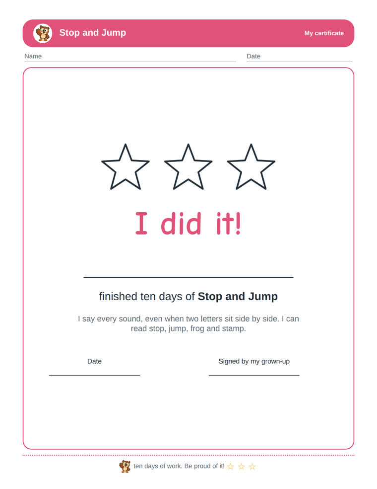 The certificate