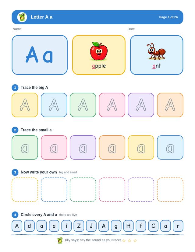 Complete Kindergarten Bundle: sample page 3