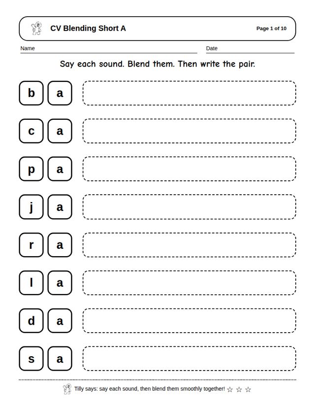 CV Blending Short A: sample page 4