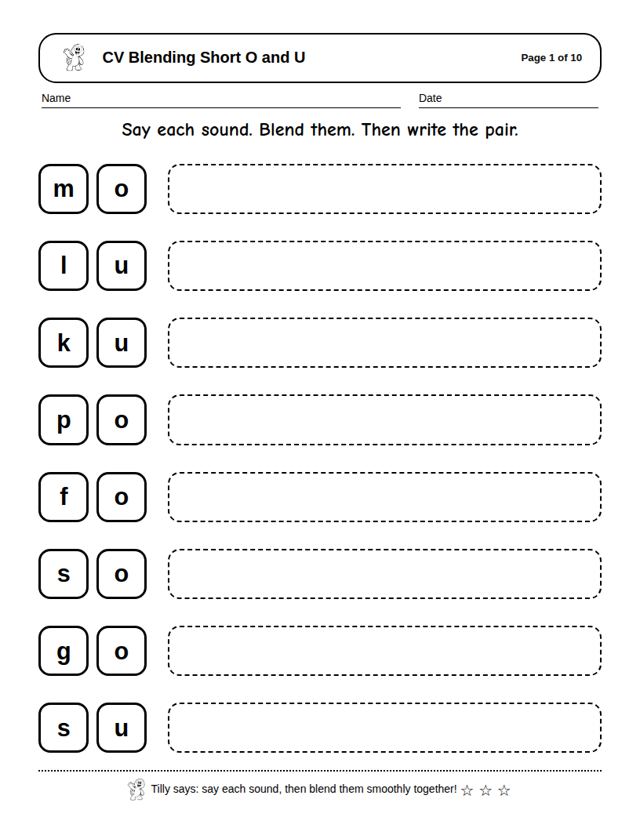 CV Blending Short O and U: sample page 4