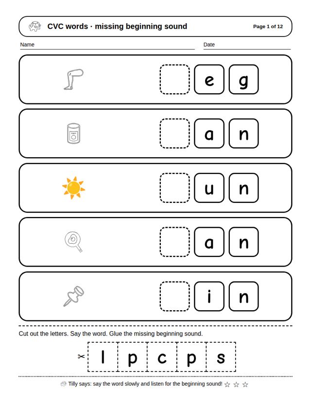 CVC Cut and Paste: sample page 4