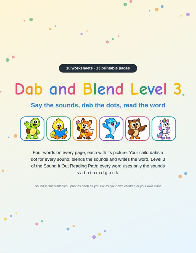 Dab and Blend Level 3: sample page 1