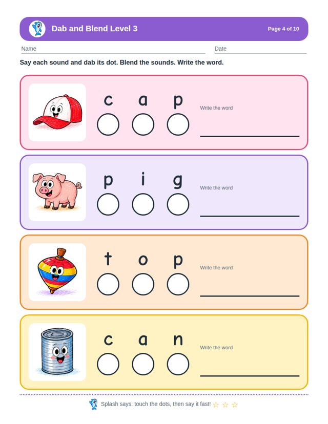 Dab and Blend Level 3: sample page 3