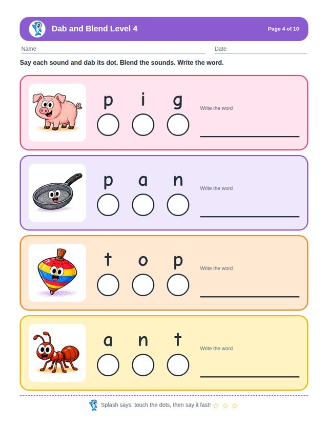 Dab and Blend Level 4: sample page 3