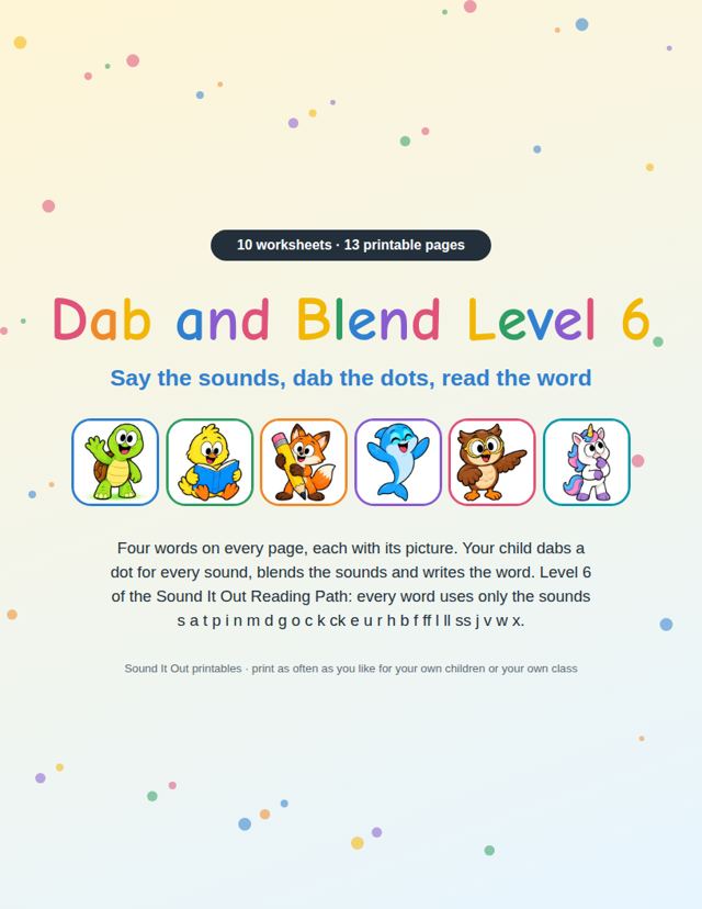 Dab and Blend Level 6: sample page 1