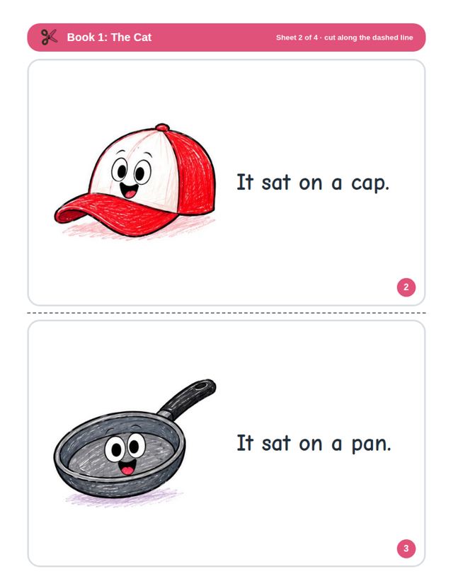 Decodable Mini Books Level 3 free sample page