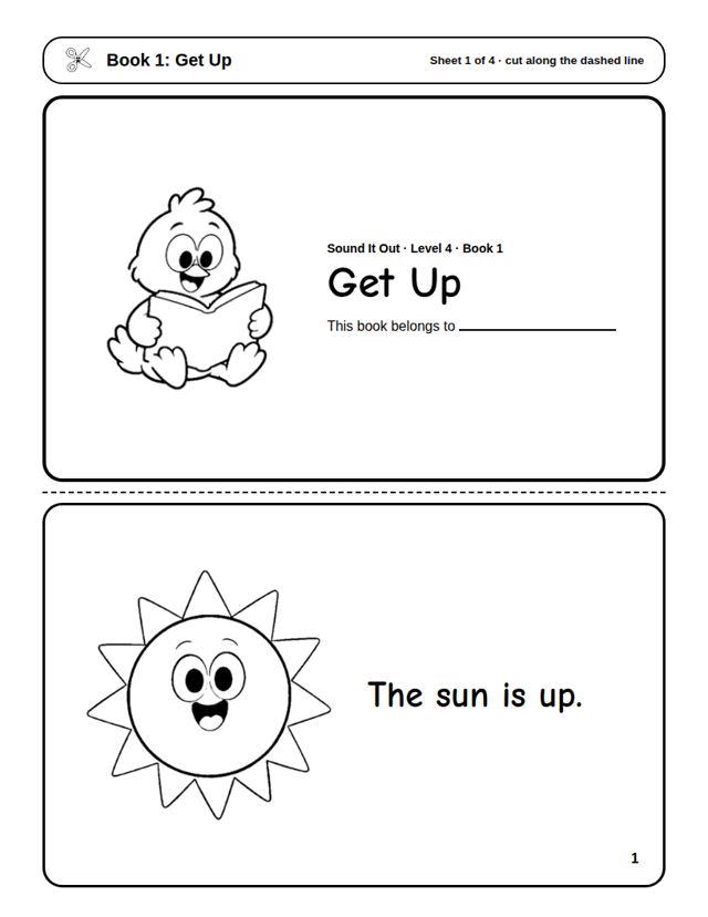 Decodable Mini Books Level 4: sample page 4