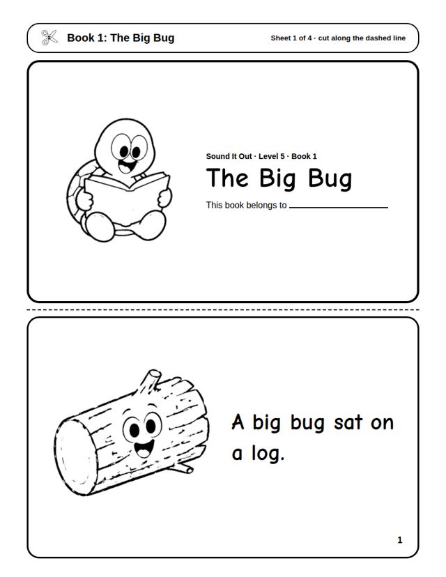Decodable Mini Books Level 5: sample page 4