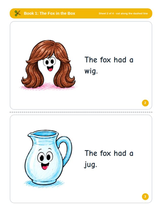 Decodable Mini Books Level 6: sample page 3