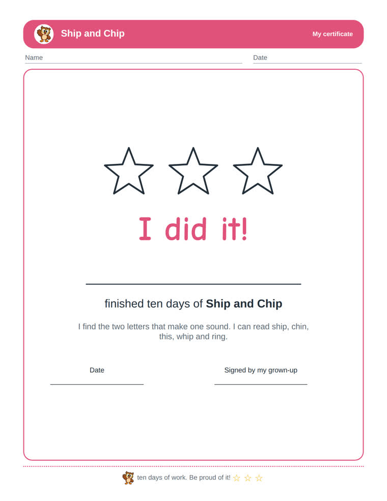 The certificate