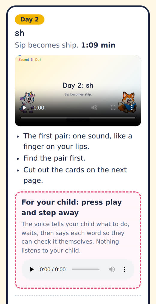 Your child’s sound track on a phone