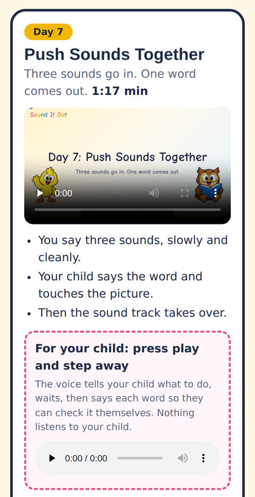 Your child’s sound track on a phone