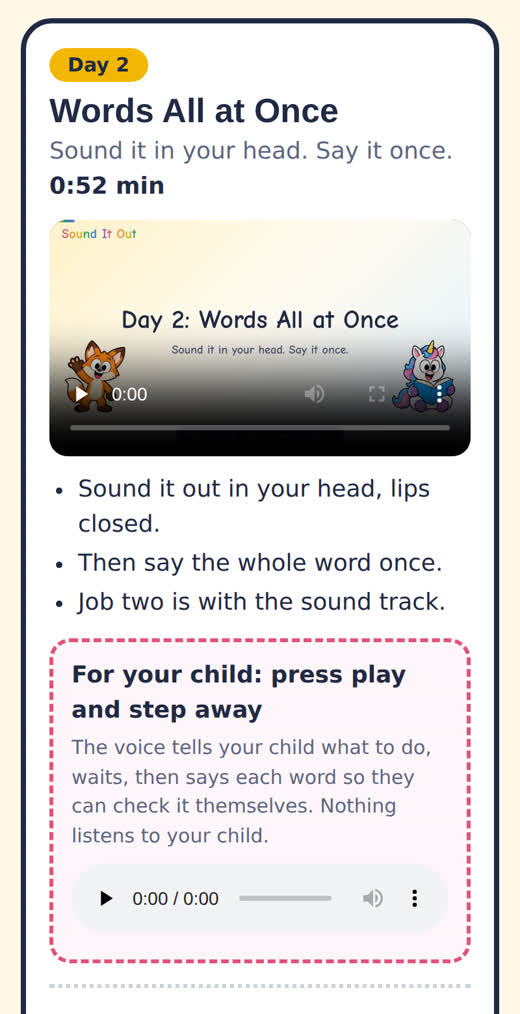 Your child’s sound track on a phone