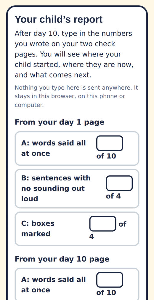 The report on a phone