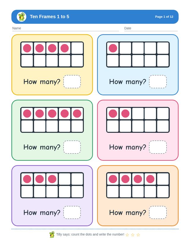 Free Numbers and Counting Starter Pack: sample page 1