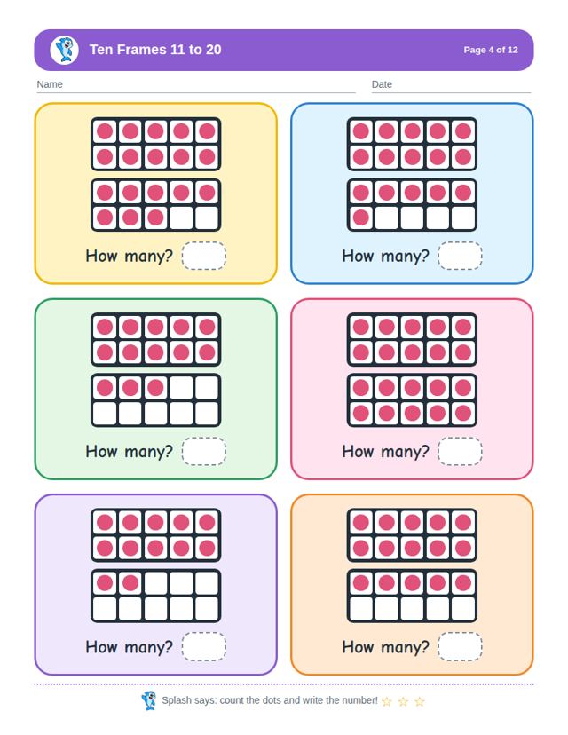 Free Numbers and Counting Starter Pack: sample page 4