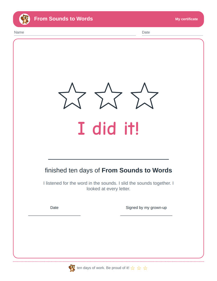 The certificate