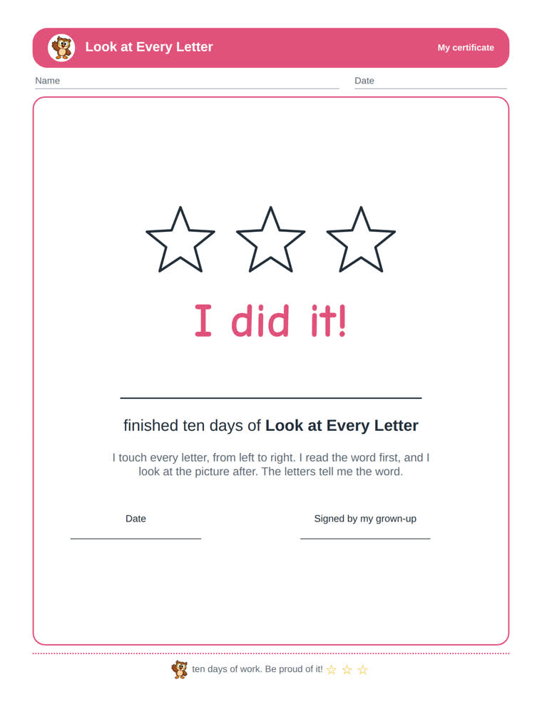 The certificate