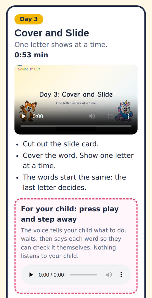 Your child’s sound track on a phone