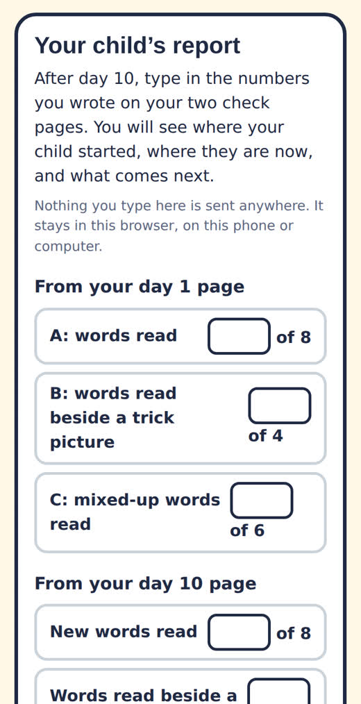 The report on a phone