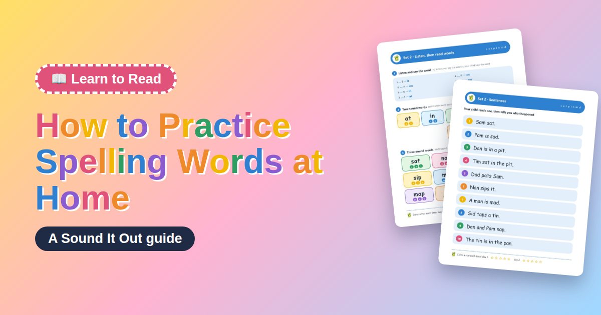How to Practice Spelling Words at Home