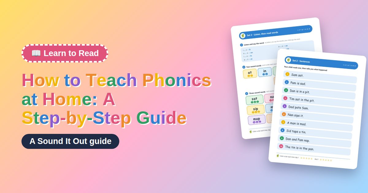 How to Teach Phonics at Home: A Step-by-Step Guide