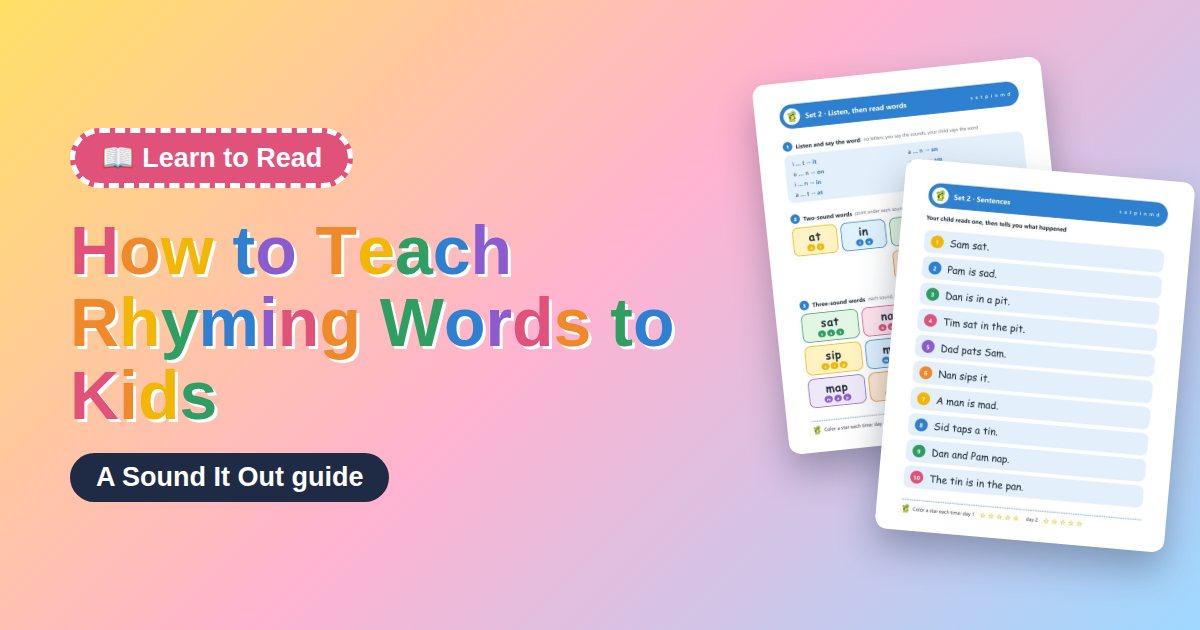 How to Teach Rhyming Words to Kids