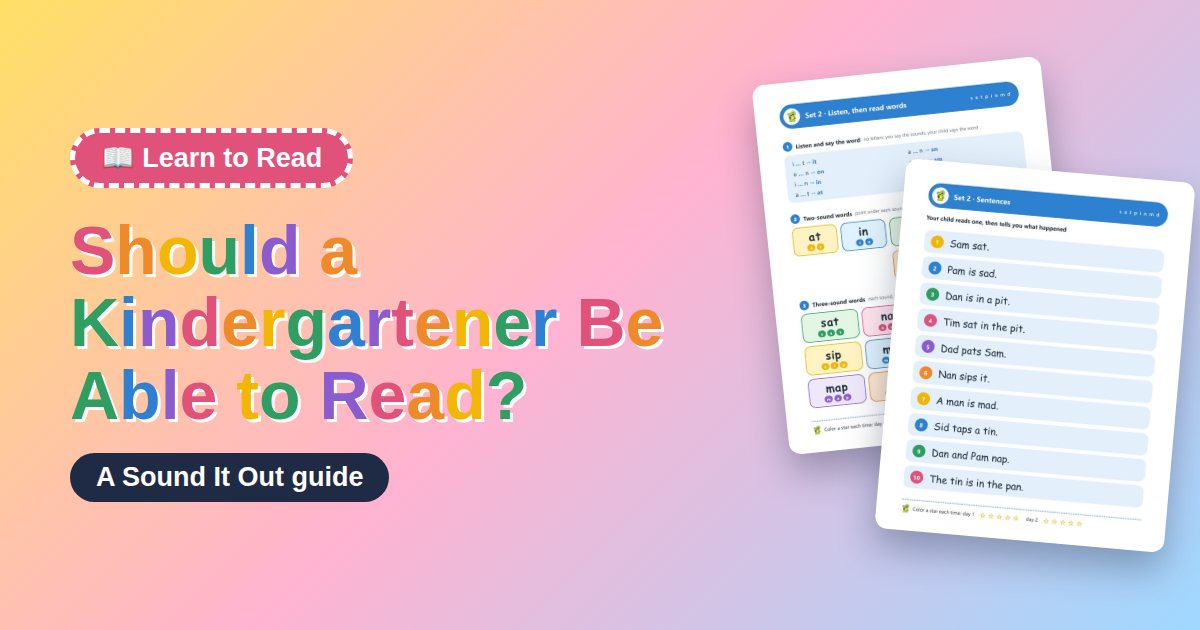 Should a Kindergartener Be Able to Read?