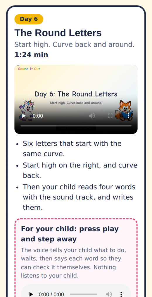 Your child’s sound track on a phone