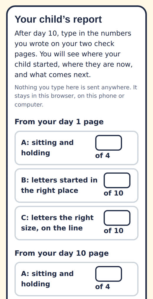 The report on a phone