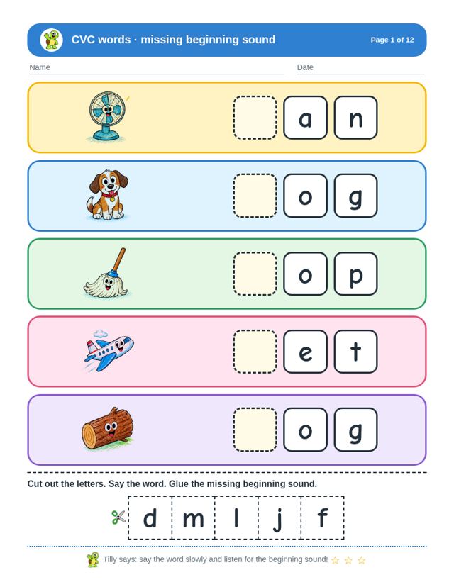Complete Learn to Read Bundle: sample page 1