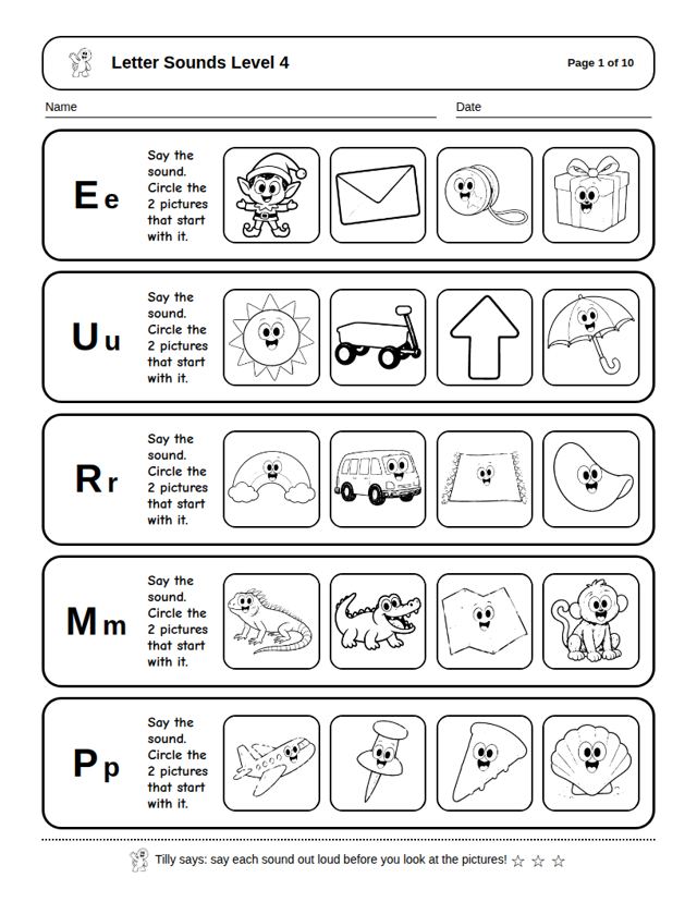 Letter Sounds Level 4: sample page 4