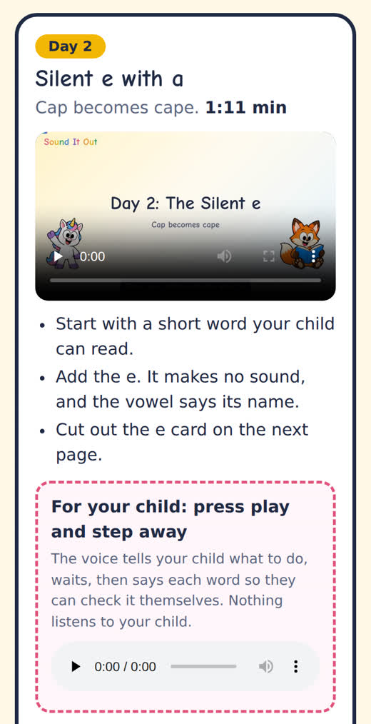 Your child’s sound track on a phone