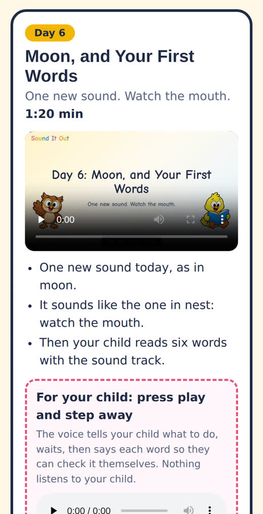 Your child’s sound track on a phone
