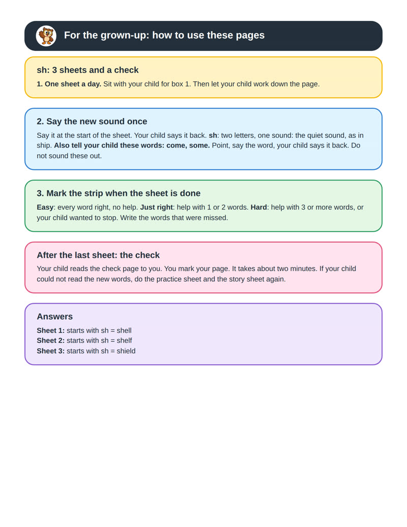 The one-page note for the grown-up