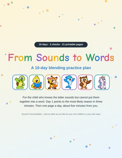 The cover of From Sounds to Words