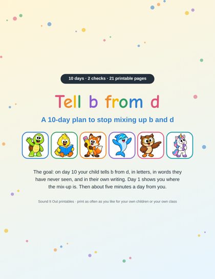 The cover of Tell b from d