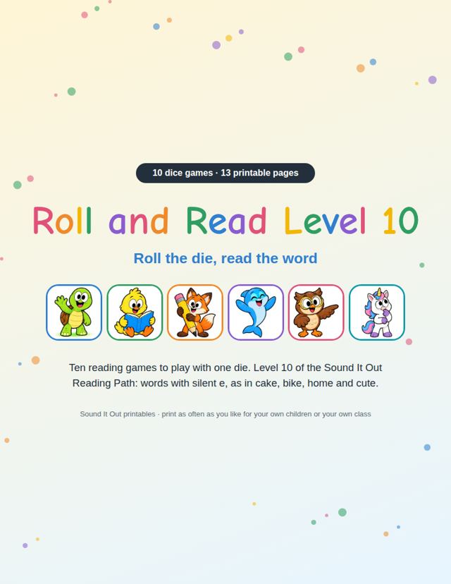 Roll and Read Level 10: sample page 1