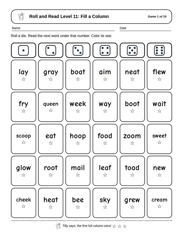 Roll and Read Level 11: sample page 4