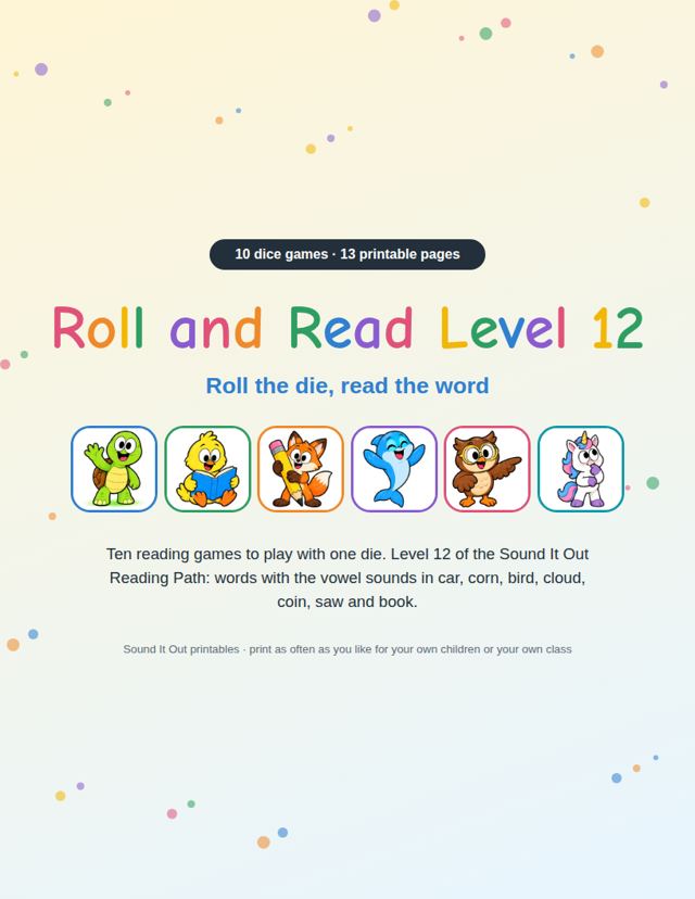 Roll and Read Level 12: sample page 1