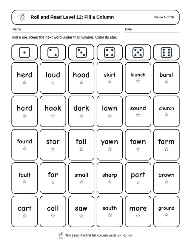 Roll and Read Level 12: sample page 4