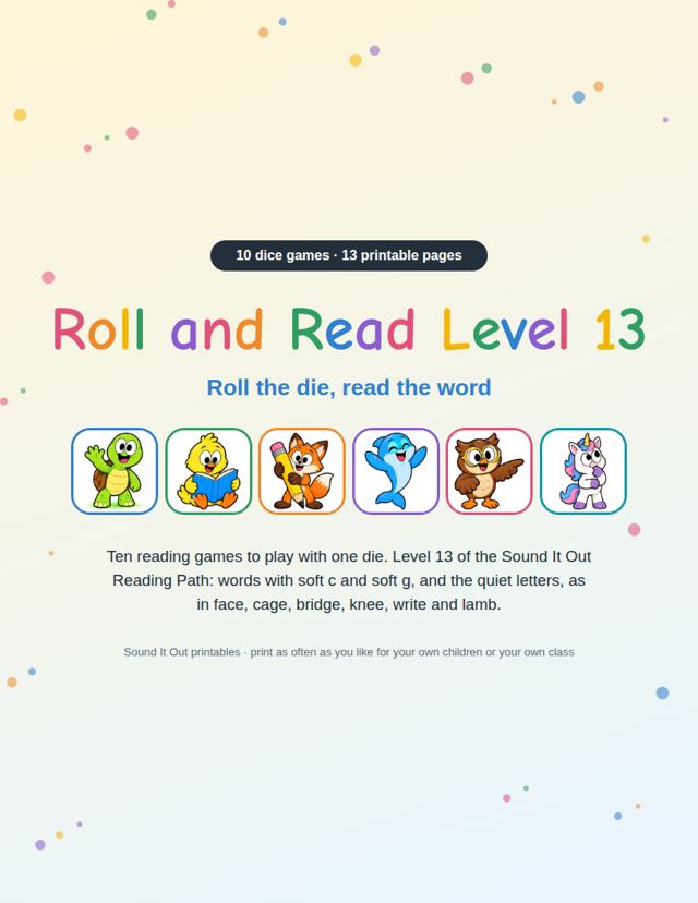 Roll and Read Level 13: sample page 1