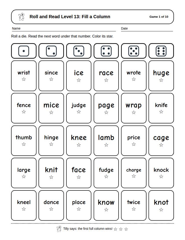 Roll and Read Level 13: sample page 4