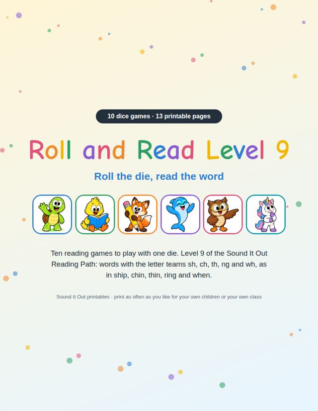 Roll and Read Level 9: sample page 1