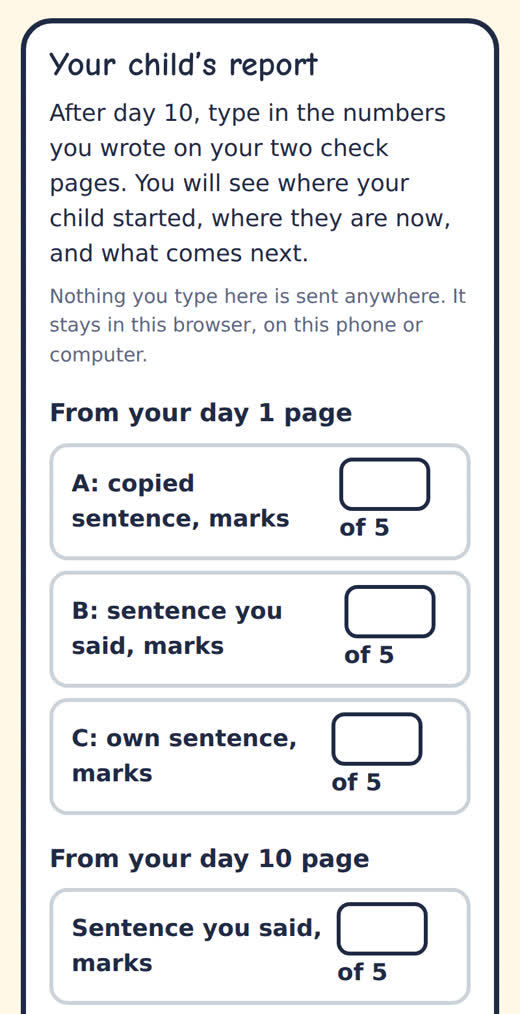 The report on a phone
