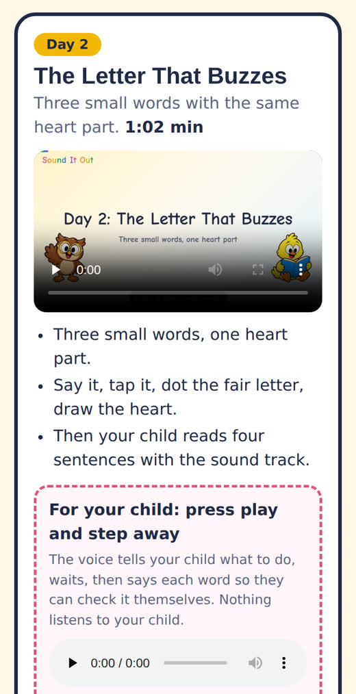 Your child’s sound track on a phone