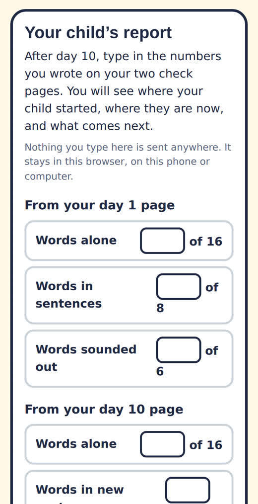 The report on a phone