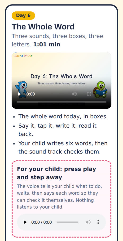 Your child’s sound track on a phone