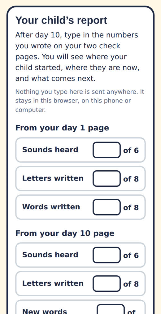 The report on a phone